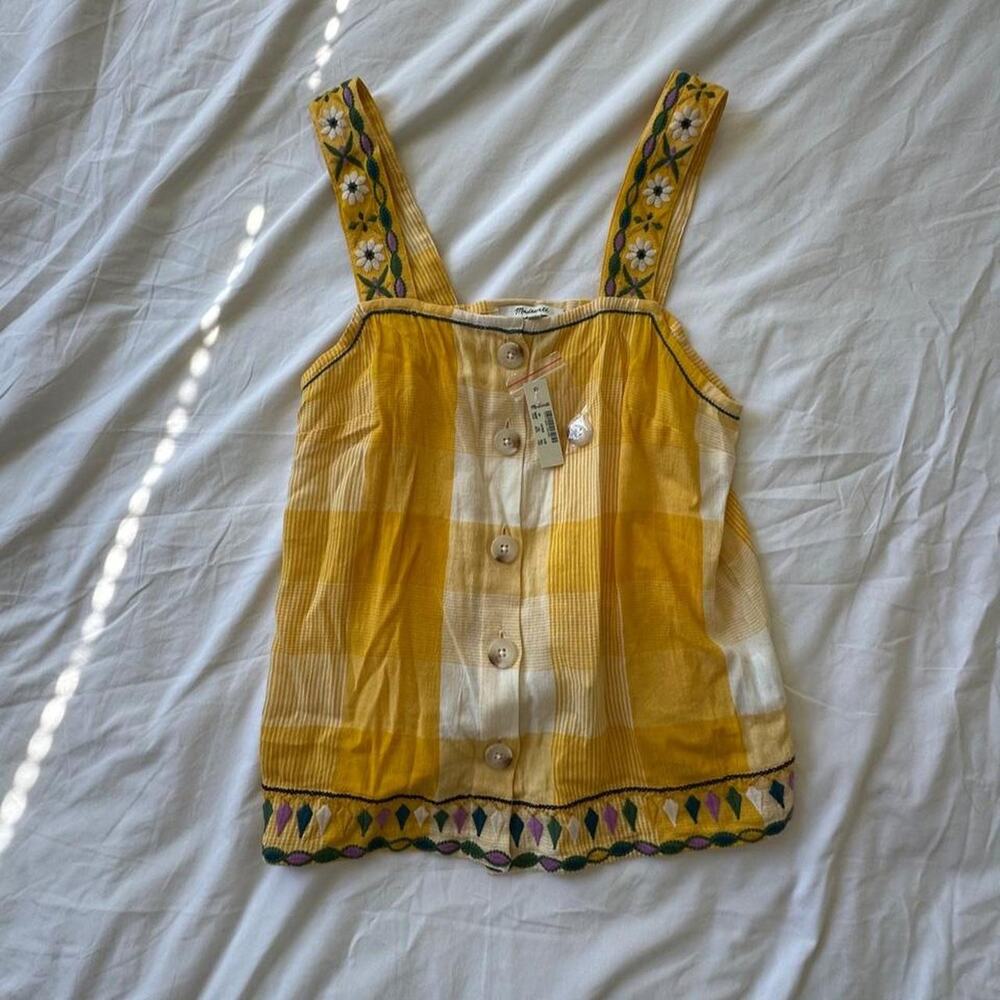 Nwt madewell yellow white